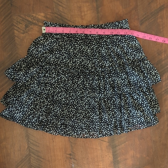 Misa Los Angeles Black Polka Dot Flounced Skirt Set XS - Picture 7 of 8